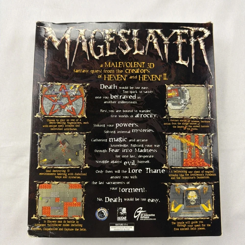 Mageslayer PC Big Box CD-ROM Game 1997 Raven Software GT Interactive